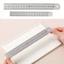 Нержавеющего металла линейки практические метрики и cm ИЗМЕРЕНИЕ двухсторонняя Толстая калибровки 15/20 см линейка