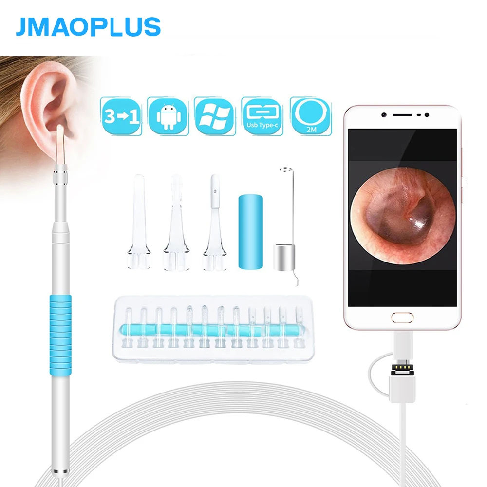 

Ear cleaning endoscope USB visual ear spoon 5.5 mm 0.3MP mini camera Android PC ear pick otoscope endoscope tool