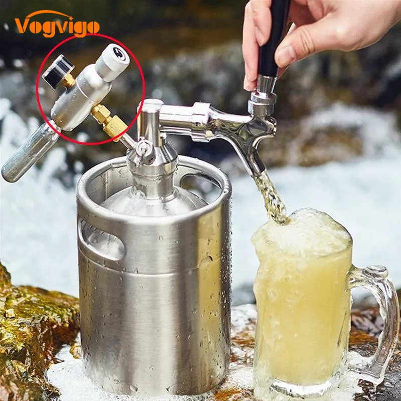 VOGVIGO Homebrew Kegging, Премиум регулируемое СО2 зарядное устройство с шариковым фиксатор, мини со2 регулятор, 3/" резьба CO2