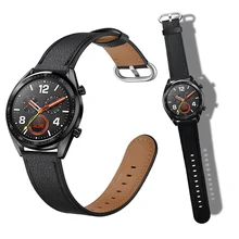 22 мм кожаный ремешок для часов для huawei Watch GT/GT 2 46 мм для samsung S3 Frontier Galaxy Watch 46 мм сменный ремешок для часов