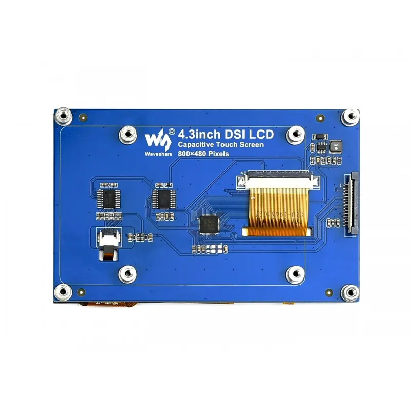 4 3 дюймовый емкостный сенсорный дисплей для Raspberry Pi 800 × 480 IPS широкоугольный MIPI DSI