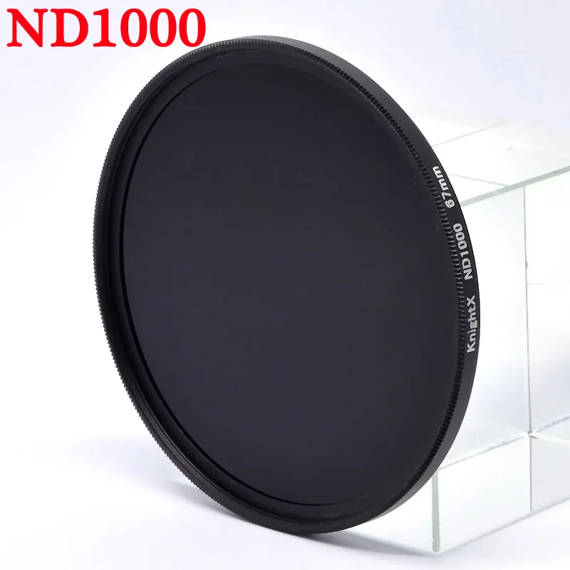 KnightX ND1000 фильтр объектива для canon nikon 1300d 18-135 d600 1200d 2000d аксессуары 49 мм 52 мм 55 мм 58 мм 62 мм 67 мм 72 мм 77 мм - Цвет: ND1000