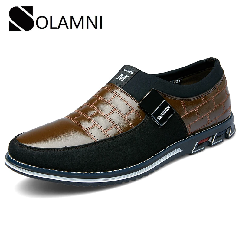 

2019 New Big Size 38-48 Oxfords Leather Men Shoes Fashion Casual Slip On Formal Business Wedding Dress Shoes Drop Shipping