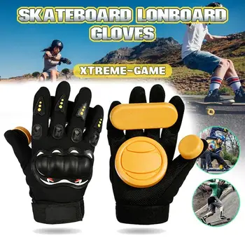 

Longboard Skateboard Gloves Skateboard Gloves Armguard Slider Black Protector Sports Skateboard Brake Gloves Professional