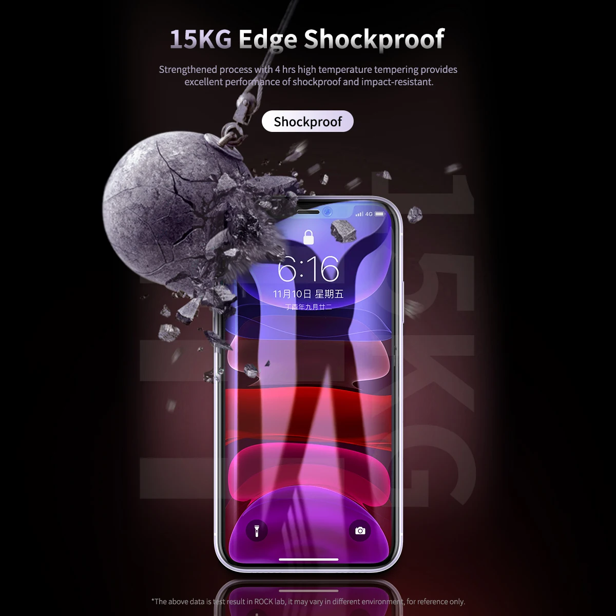 ROCK Real 10D пылезащитное закаленное стекло для iP 11 Pro защитная пленка стекло для нового iP 11 5,8 6,5 6,1 Pro Max стекло
