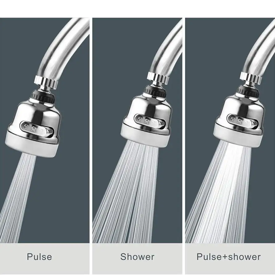 

Universal Faucet Splash-Proof Head Rotatable Filter Nozzle for Home Kitchen Water Saving Faucet Sprayer Adjustable Water Pressur