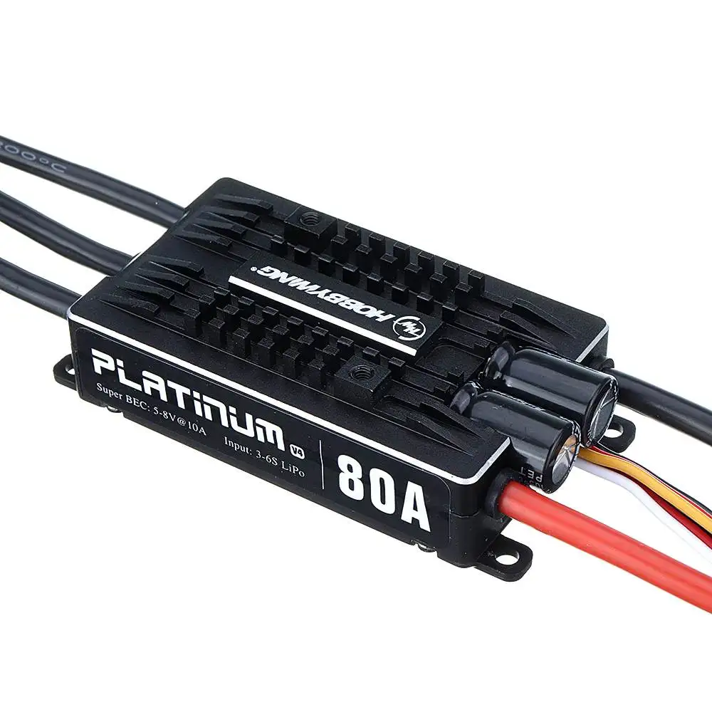 HobbyWing platino 80A V4 ESC 3 S-6 S BEC 5-8V 10A para 450L-500 clase Heli