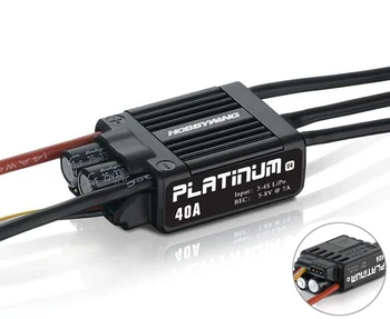 

Hobbywing Platinum 40A V4 3-4S Brushless Electronic Speed controller ESC for RC Drone Heli FPV Multi-Rotor