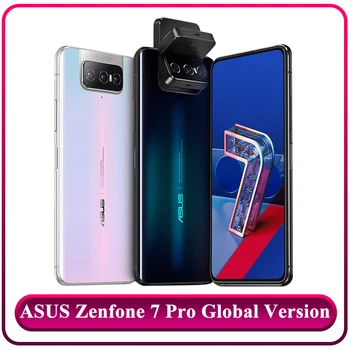 Перейти на Алиэкспресс и купить Глобальная версия смартфона ASUS Zenfone 7 Pro, 8 RAM, 256 ROM, Snapdragon 865 Plus, 5000 мАч, NFC, Android Q, тройная откидная камера, 5G телефона