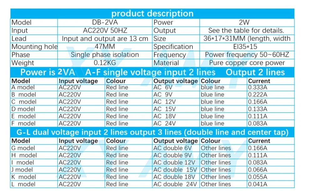 AC 6V 9V 12V 15V 18V 24V 36V 30V Выходное напряжение 2W EI вход 220 V/380 V 50Hz~ 60Hz одиночный/медный силовой трансформатор двойного напряжения