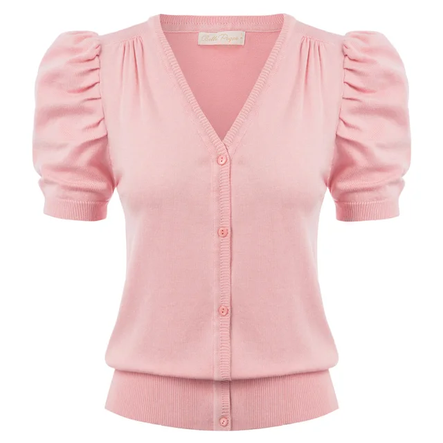 US $10.99 Women slim coat female lady clothes warm elegant retro Short Puff Sleeve Cardigan Knitwear Knitted