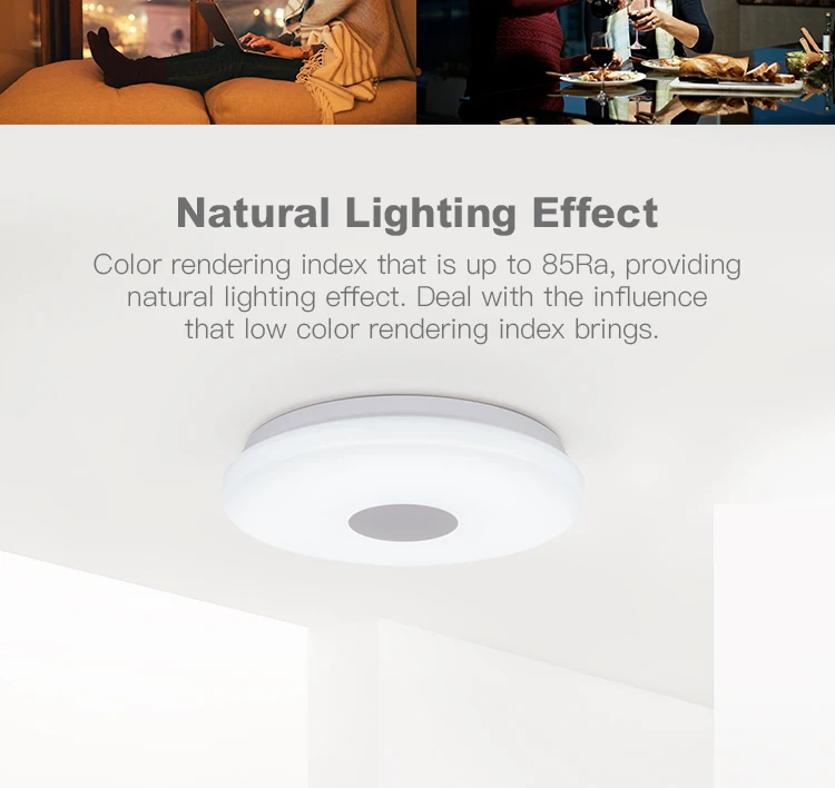 OFFDARKS умный современный потолочный светильник wifi Голосовое управление подходит для гостиной спальни кухни, затемняющий цветной светодиодный потолочный светильник