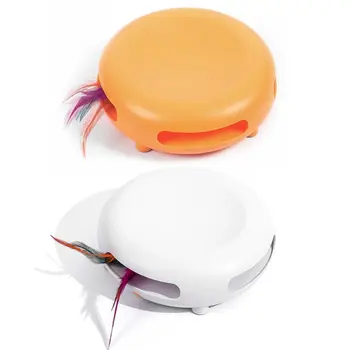 

Automatic Rotating Feather Turntable Sounding Toy Funny Cat Stick Catcher Pet