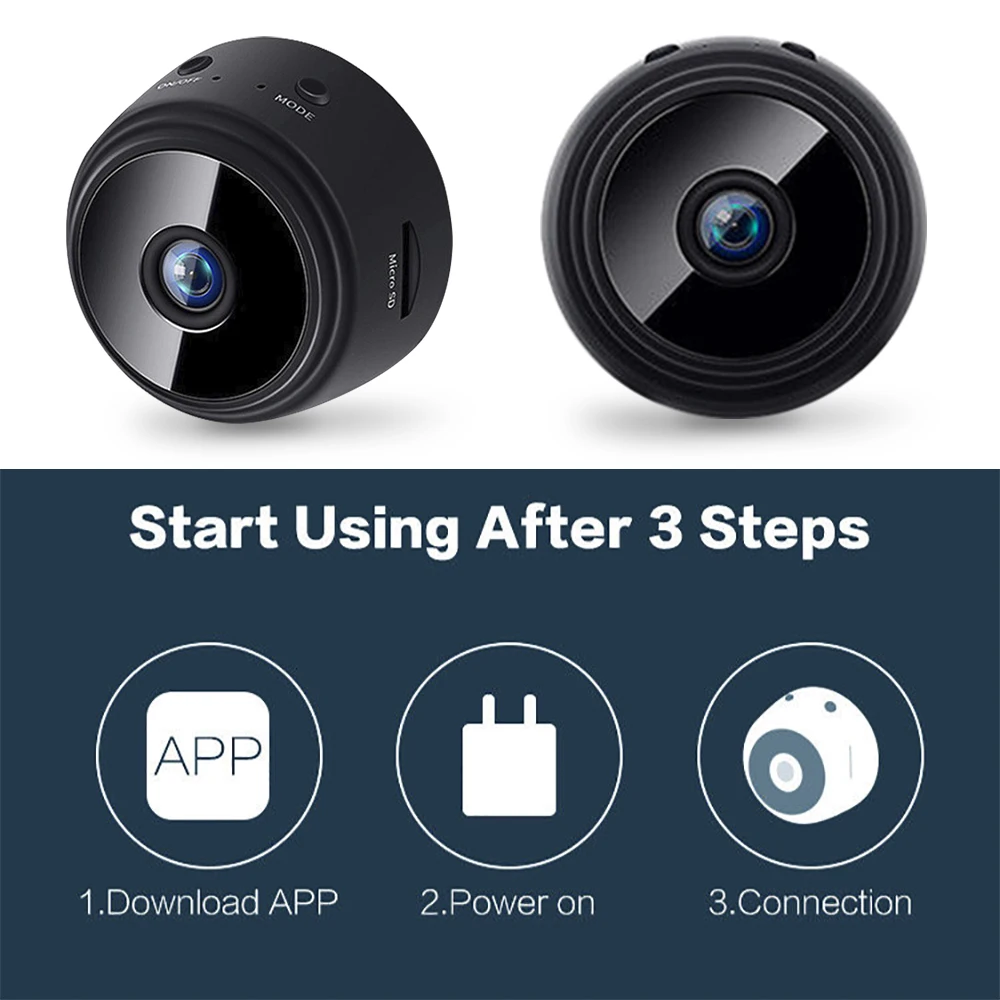 Мини wifi камера HD 1080P микро видеокамера широкоугольный объектив инфракрасное ночное видение сеть умный мониторинг Домашняя безопасность