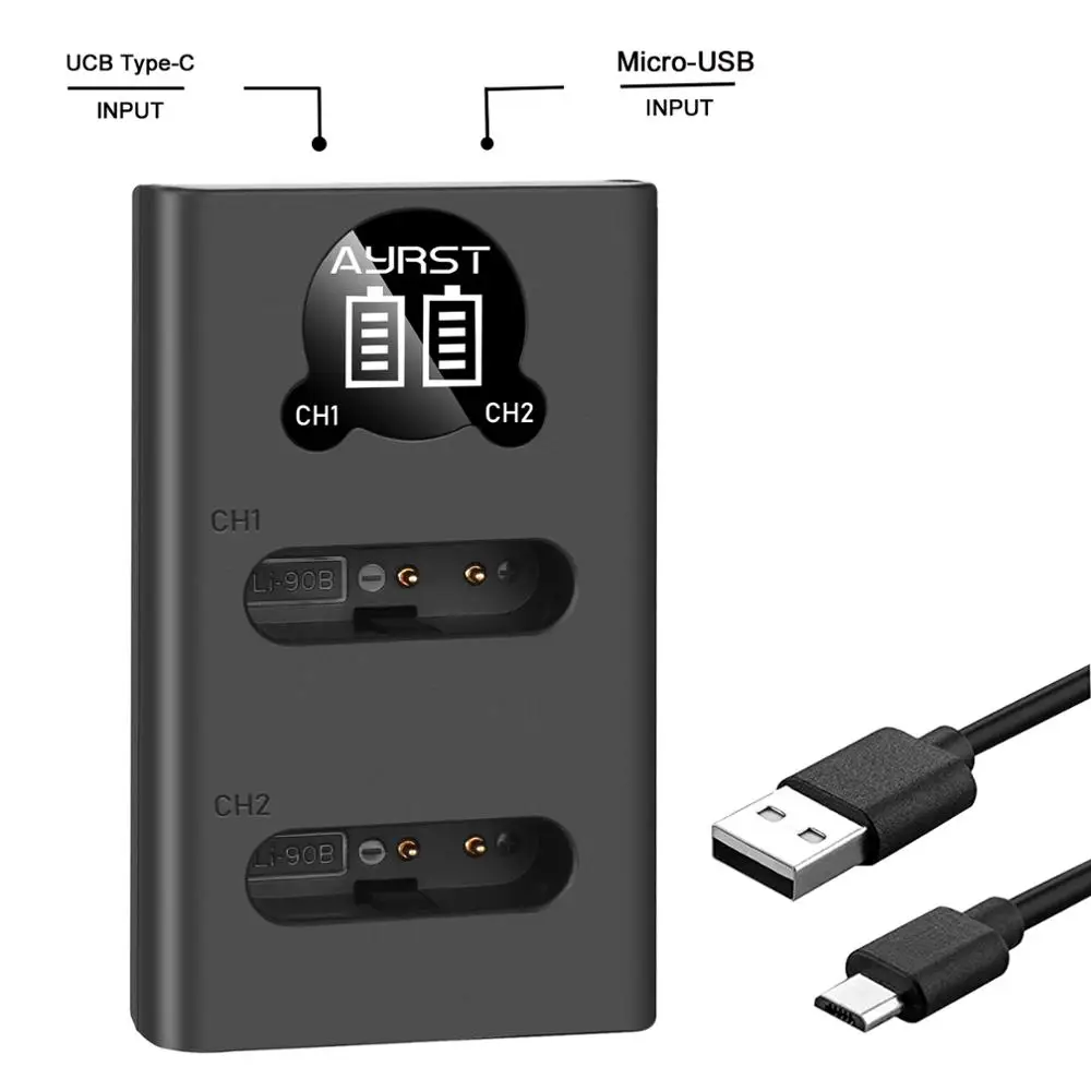Li90b Li90b 2slot Dual Battery Charger For Olympus Tough Tg1 Ihs Tg