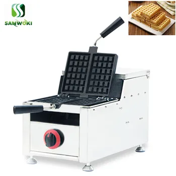 

LPG gas 2pcs Classic waffle Machine rectangle grid muffin bakeware Non-Stick Liege Waffle Iron Machine Belgian Waffle cake oven