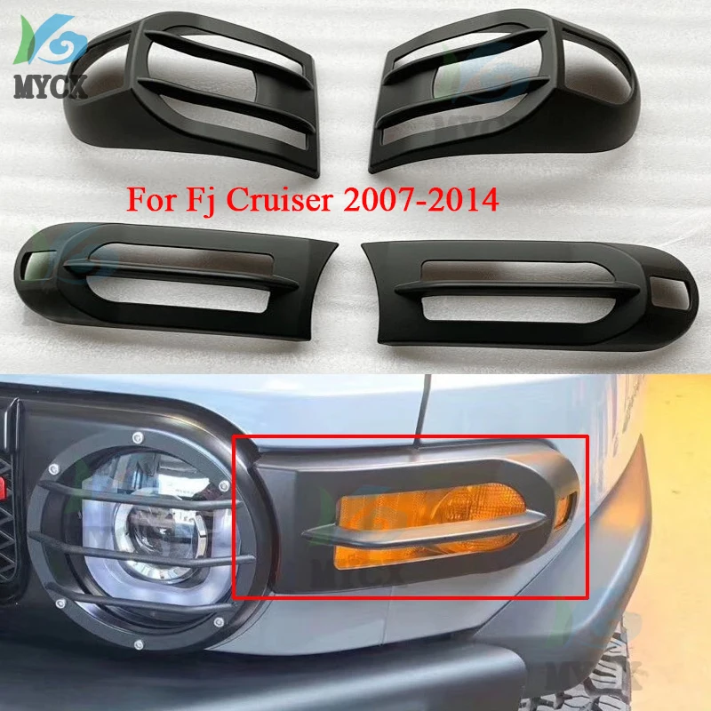 

1 Pair fog light cover tail light cover For Toyota Fj Cruiser 2007-2020 cover matt black style