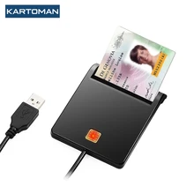 KARTOMAN USB 2.0 czytnik kart inteligentnych pamięci dla ID banku EMV elektroniczny DNIE dni citizen sim cloner adapter złącza komputer stancjonarny