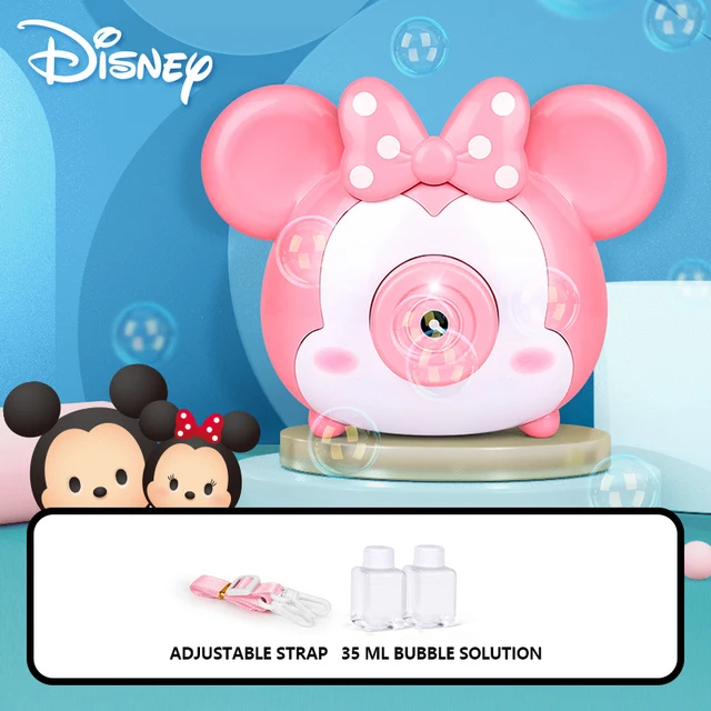 New Disney Girls Mickey Minnie Mouse Camera Bubble Blower Machine Toys