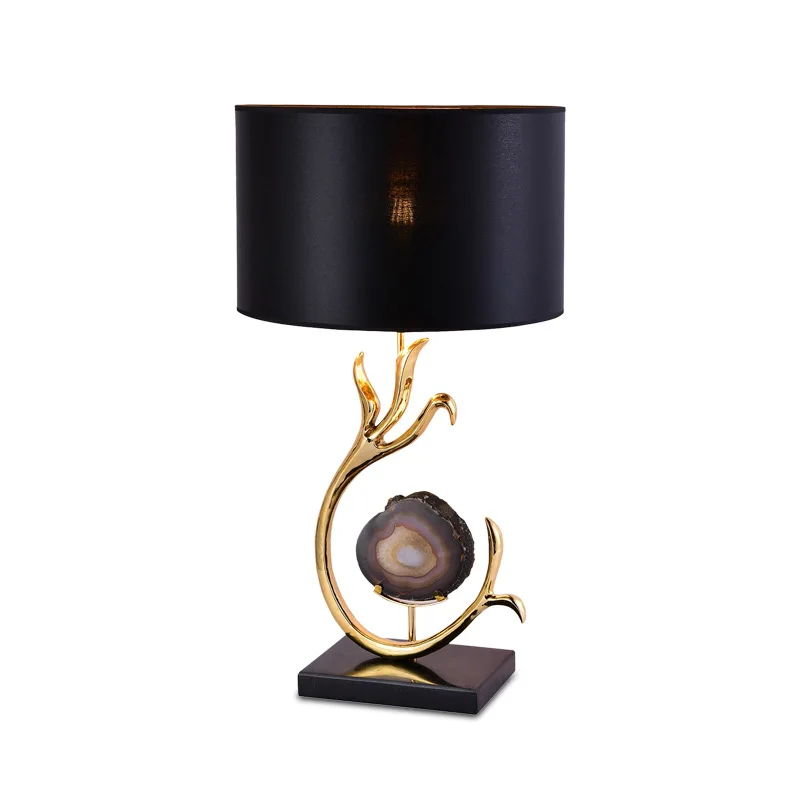 

Europen style marble table lights black table lighting AC110V 220V LED living room bed lamp