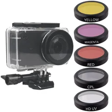 Mijia 4K фильтр для камеры UV CPL красный пурпурный желтый фильтр для объектива на корпус для дайвинга коробка для Xiaomi Mijia 4K мини камеры аксессуары