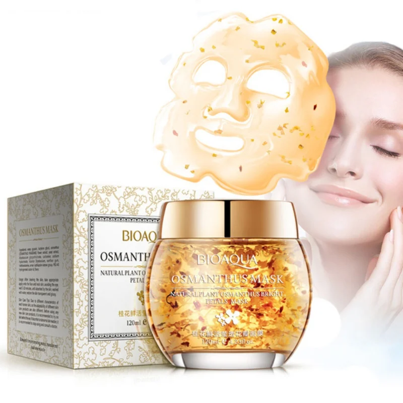 

Osmanthus Plant Face Mask Petals Clay Sleeping Moist Soothe Brightening Face Beauty Care Facial Mask
