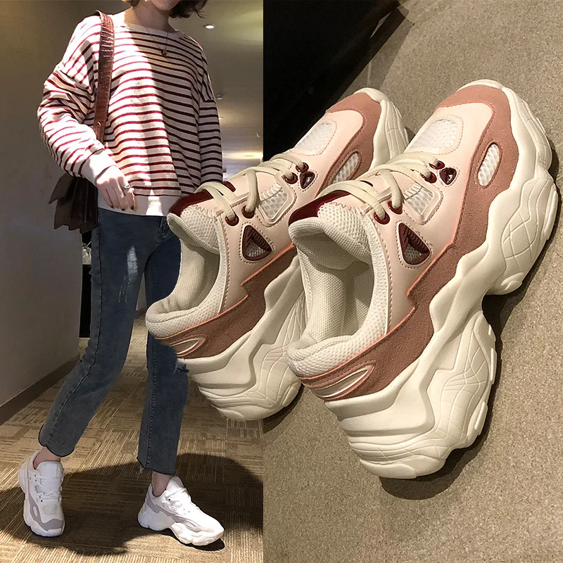 

Spring 2019 Platform WOMEN'S Shoes Korean-style New Style with Scrub Shoes Women's Rubber Shoes Women's INS Versatile Casual Sho