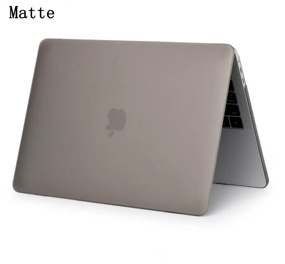 Matte Gray Чехол для ноутбука Apple MacBook Air Pro retina 11,6 12 13,3 15,4 дюймов для New Air Pro 13 A1466 A1932 A1989 A2159 с сенсорной панелью ID - Цвет: Matte Gray