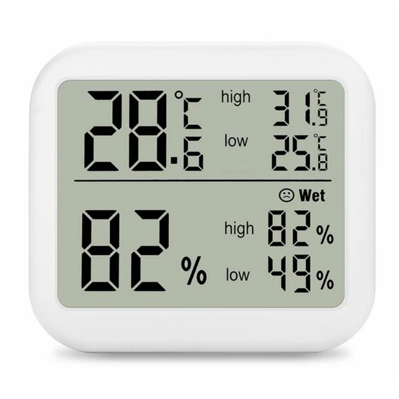 

Indoor Weather Station LCD Digital Thermometer Temperature Humidity Meter Hygrometer C/F Switchable