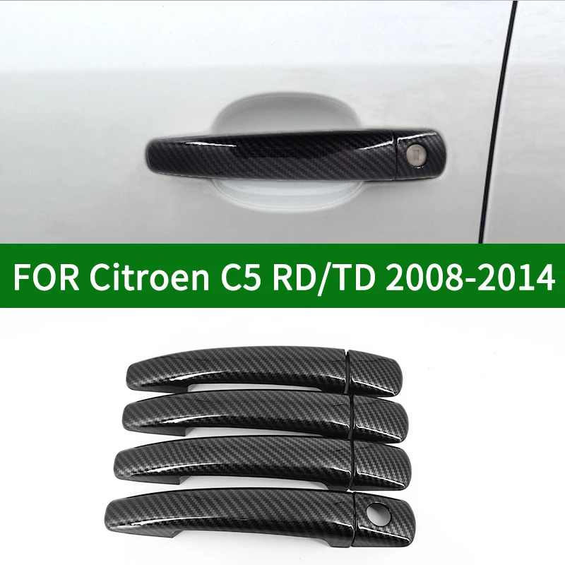 Аксессуары для Citroen C5 RD/TD 2008 2014 чехлы из углеродного волокна боковых дверных ручек