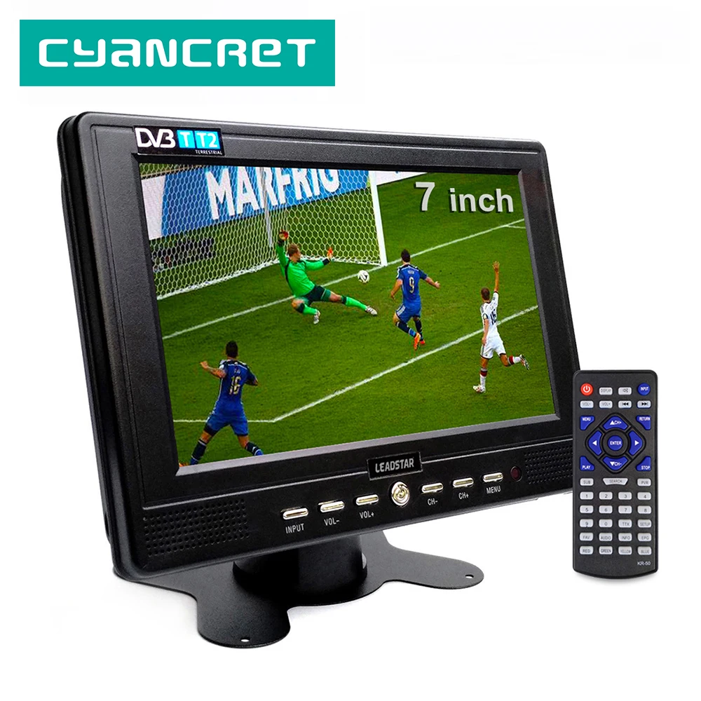 LEADSTAR D768 7 дюймовый портативный телевизор цифровой и аналоговый мини Телевизор с