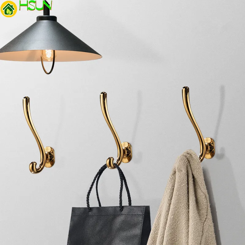 Vintage Zinc Alloy Cloth Hook Hanger Metal Wall Hanging Hook Rustic Key Coat Hook Bag Hat Hanger Rustic Robe Hook For Bathroom