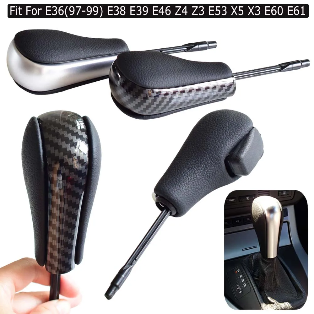 

Auto Gear Shift Knob Lever HandBall Automatic For BMW E36(97-99) E38 E39 E46 Z4 Z3 E53 X5 X3 E60 E61 Carbon Fiber Car Styling