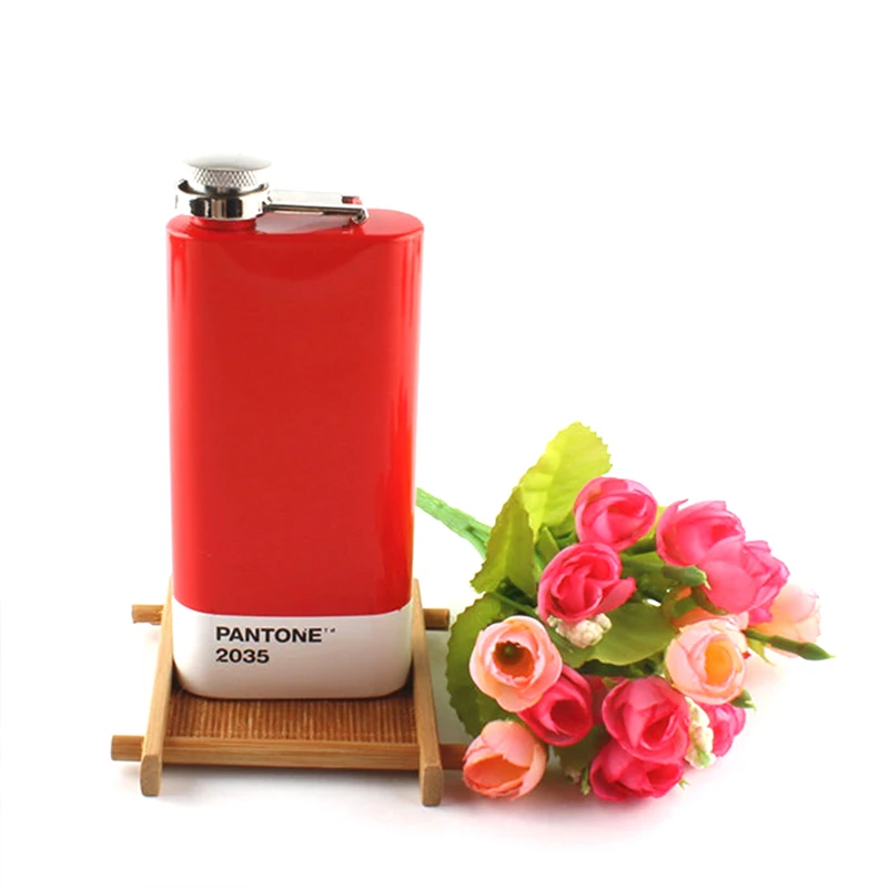 

LHX Stainless Steel Multicolor Screw Cap Hip Flask Portable Flagon Easy Carry Liquor Wine Tea Vessel Coffee gift HP1127 e