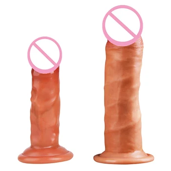 Double-layer Soft Realistic Dick Big Dildo With Suction Cup Real Skin Feeling Huge Penis Erotic Sex Toys For Women Masturbation 4