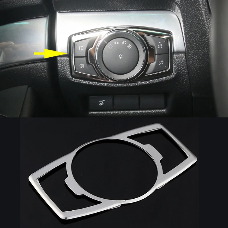 

Передняя фара из нержавеющей стали для Ford Explorer 2013-2018, аксессуары для стайлинга автомобилей, 1 шт.