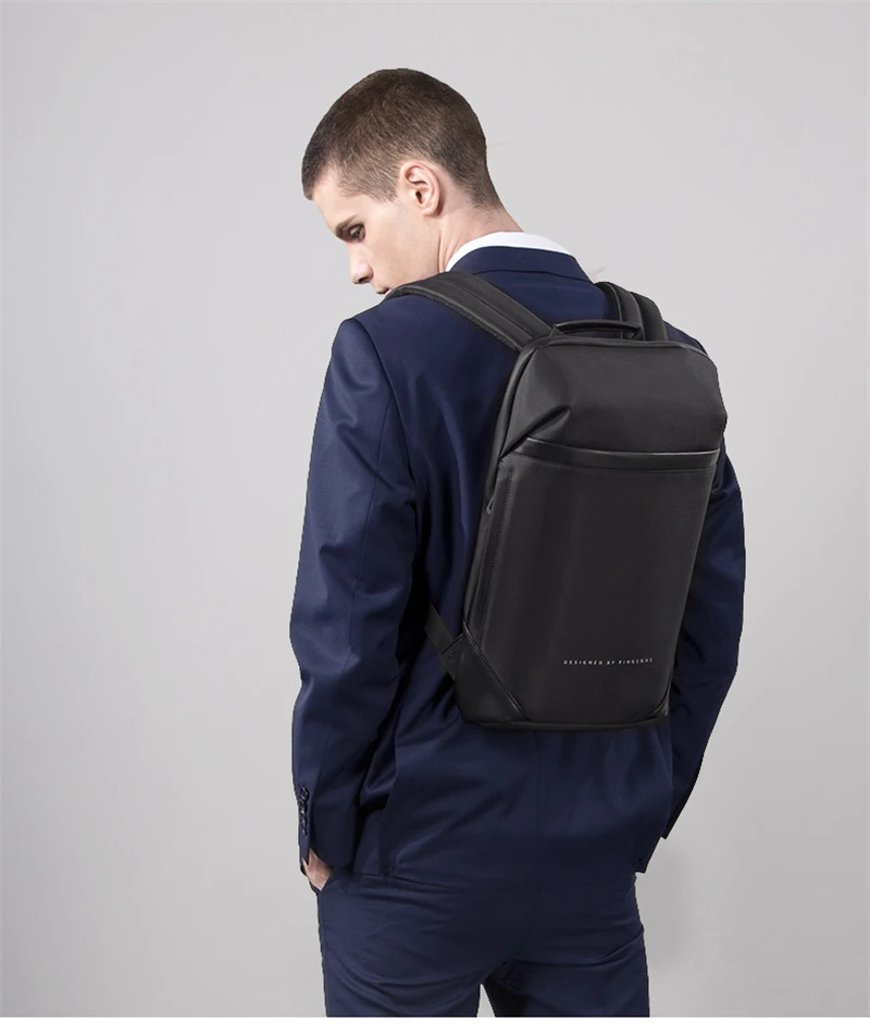 Neouo Fashion Business Waterproof Laptop Backpack Model Show