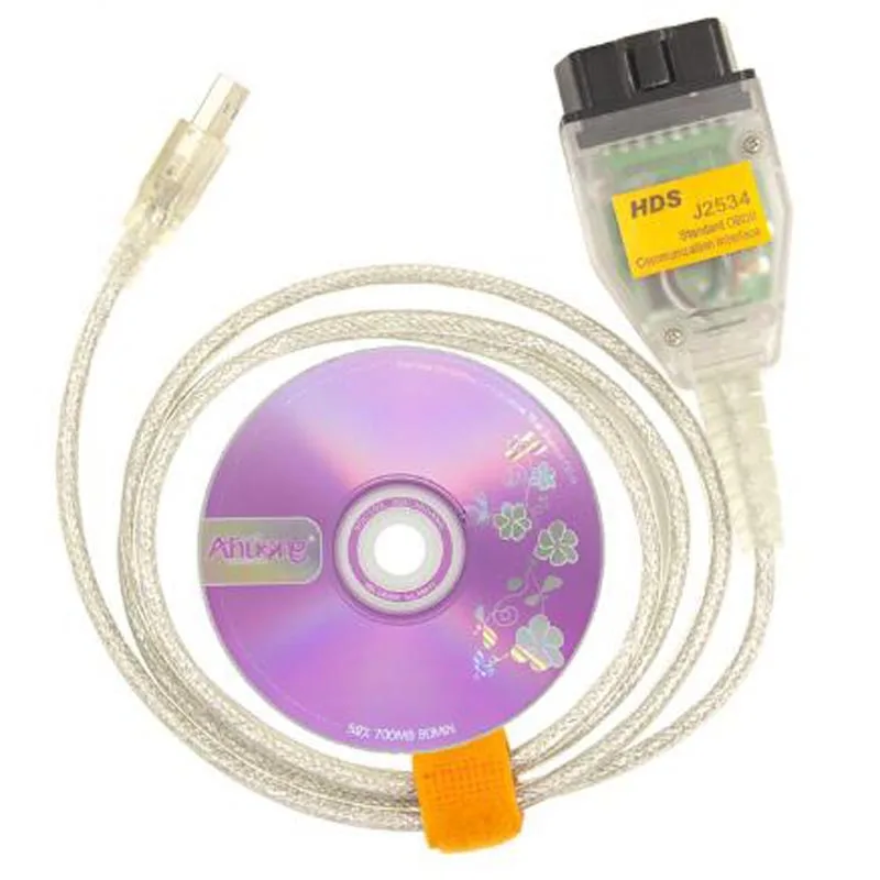 Мин VCI для HDS J2534 OBD OBD2 V2.018.013 MVCI OBDII диагностический кабель сканирования Бег по ISO и