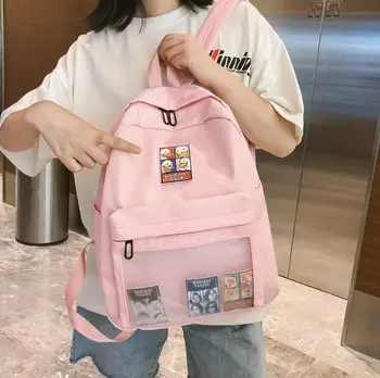 

Cute Clear Transparent Women PVC Girls Bags for School Backpack