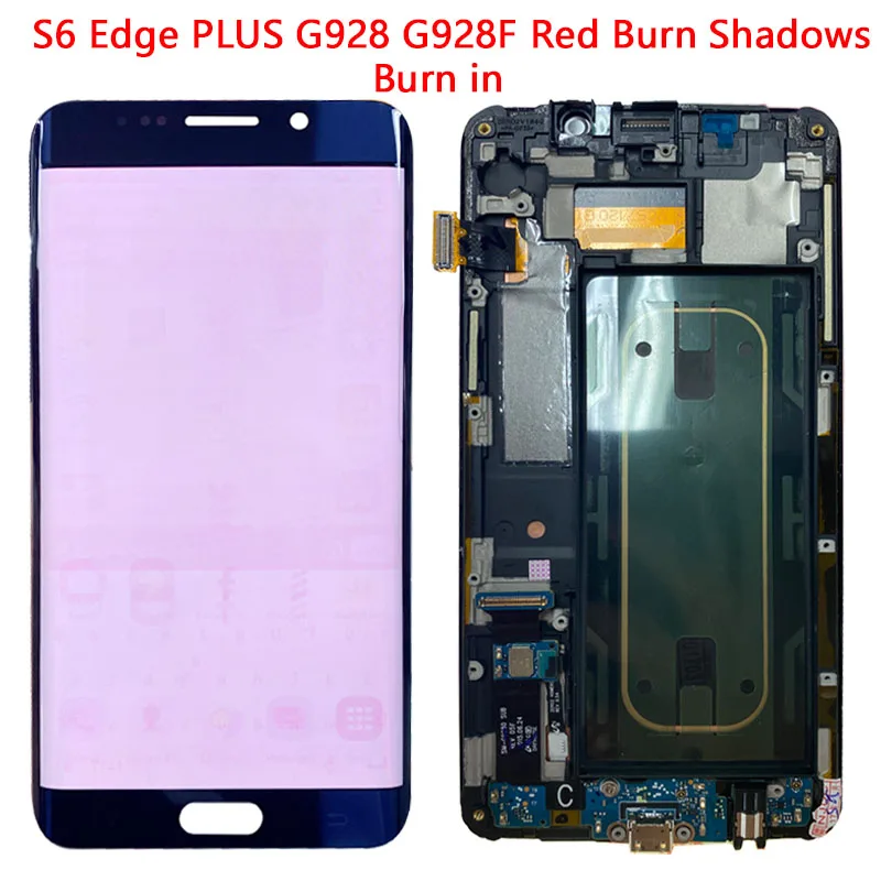 ЖК дисплей SUPER AMOLED для Samsung Galaxy S6 Edge Plus сенсорный экран с рамкой G928 G928F красными