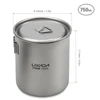 Lixada Camping Titanium Mug Double Wall Titanium Mug Outdoor Picnic Cookware Coffee Water Mug with Foldable Handle 50ML-750ML 6