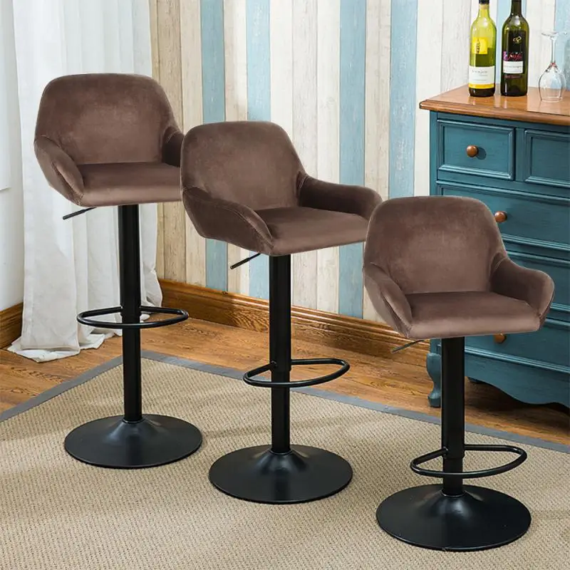Bars Tool Light Luxury Home Bar Stools High Modern Nordic Minimalist Chairs Front Desk Chair Backrest HWC | Мебель