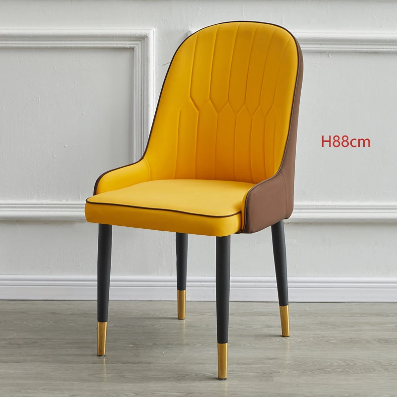 Современные роскошные обеденные стулья, мебель для спальни, нордическая спинка из цельного дерева, обеденные стулья, домашний туалетный столик, обеденные табуретки - Цвет: O   H88CM