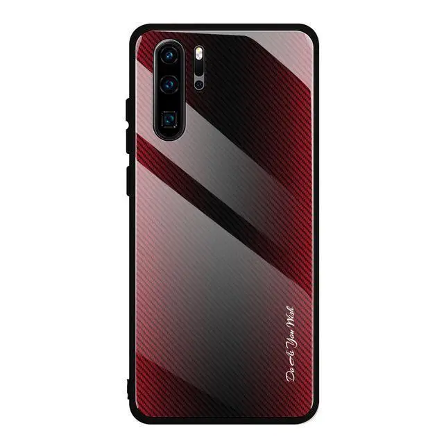Противоударный чехол из закаленного стекла для телефона huawei Honor 20 9X8X10 P20 mate 20 Lite P30 Pro Y9 Prime Y7 Pro градиентный чехол - Цвет: 1
