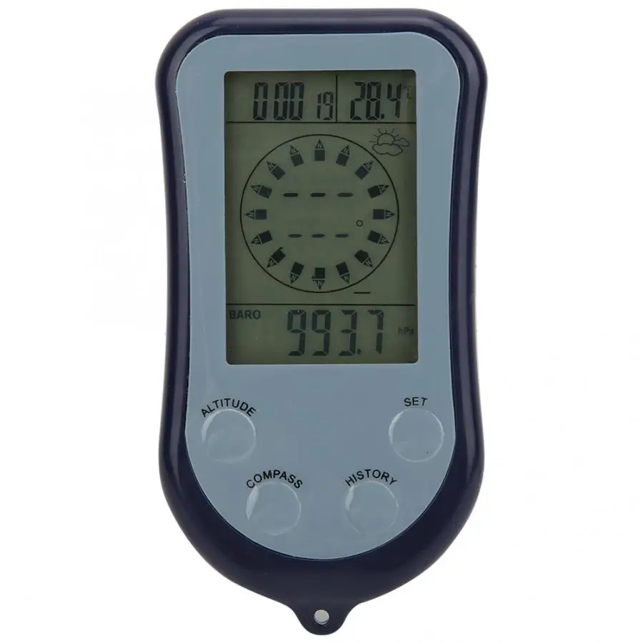Мульти-функциональный компас на открытом воздухе Рыбалка Ручной Электронный термометр для навигации gps Барометр с цепочкой для ключей для Пеший Туризм инструменты