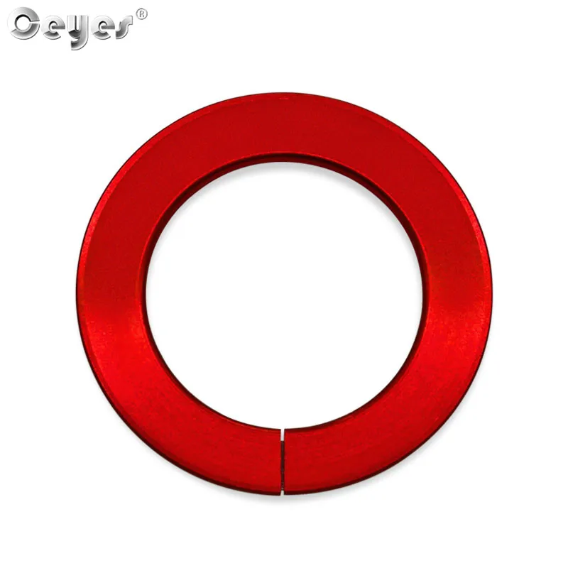 Red Ring Cover Ceyes автомобильный Стайлинг наклейка для Nissan Qashqai J11 Note автомобильный двигатель старт стоп переключатель кнопка кольцо зажигания Чехлы бездымный чехол - Название цвета: Red Ring Cover