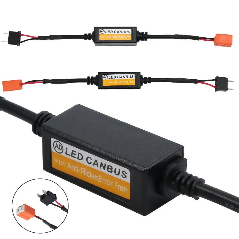 

2pcs H1/H3/H4/H7/H8/H9/H11 Car LED Canbus Load Resistor Controller Warning Canceler LED Decoder Light Error Free 12V Resistance