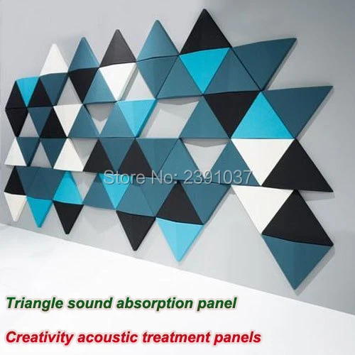 US $137.75 One Pack 32pcs Creativity Acoustic Panels Triangle Acoustic Treatment Panels EcoFriendly Polyester Material Acoustic Wall Panel