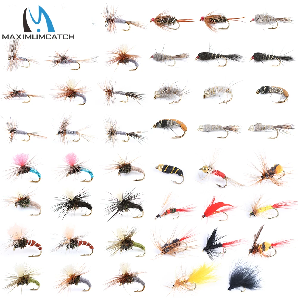 Maximumcatch Fly Fishing Flies Set Streamer Dry Nymph Trout Wet Fly
