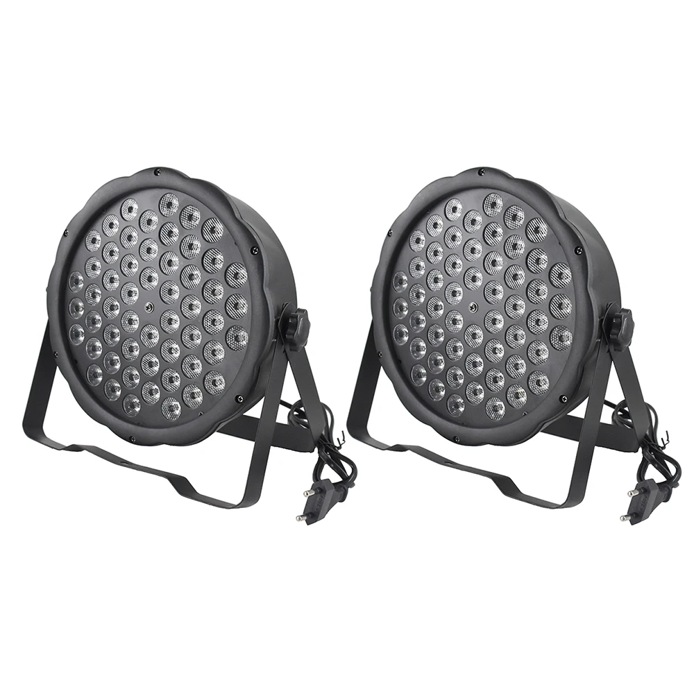 

2pcs/lot LightsLED Stage Light Lamp RGBW PAR Lights LEDs 54W Sound-activated Auto DMX512 Disco Light for Wedding Club